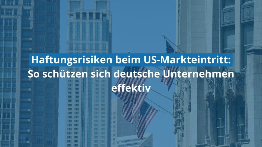 USA-Flaggen vor Hochhäusern